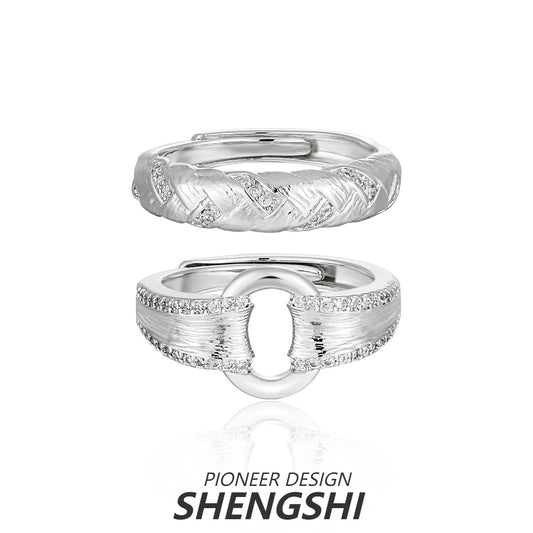 Women's Wheat Zircon Korean Style Niche High-grade Rings