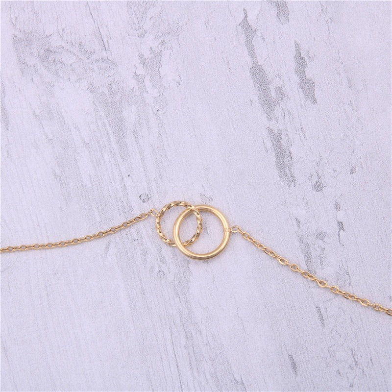 Paris Independent Designer Titanium Steel Gold Bracelet