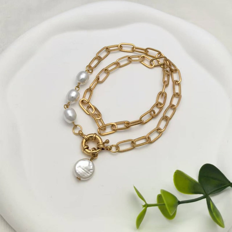 With Hearts Pink Beads High-grade Niche Affordable Luxury Style Stylish Necklace