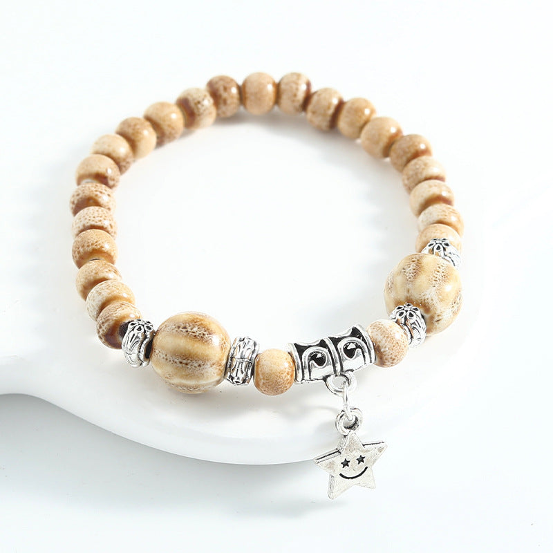 Ethnic Style Ceramic Beaded Artistic Ancient Bracelet