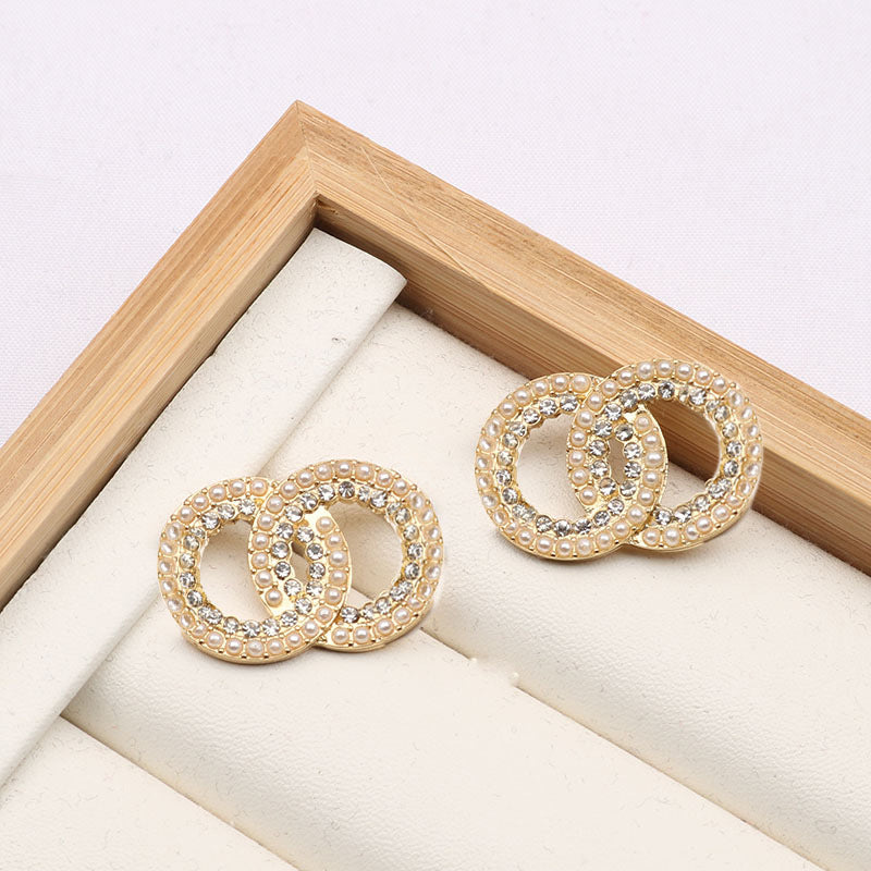 Rhinestone Pearl Fashion Simple Style Pairs Rings