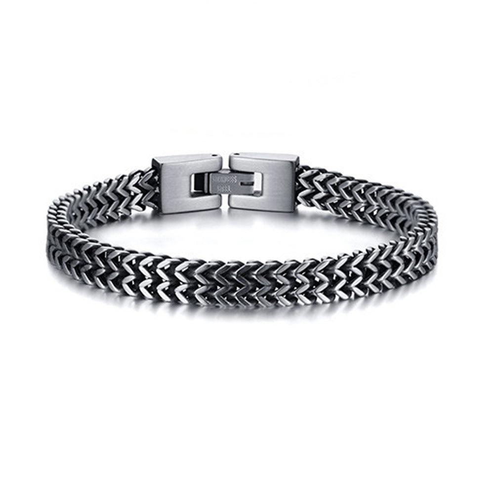 Men's Stainless Steel Keel Chain Trendy Hip Hop Bracelets