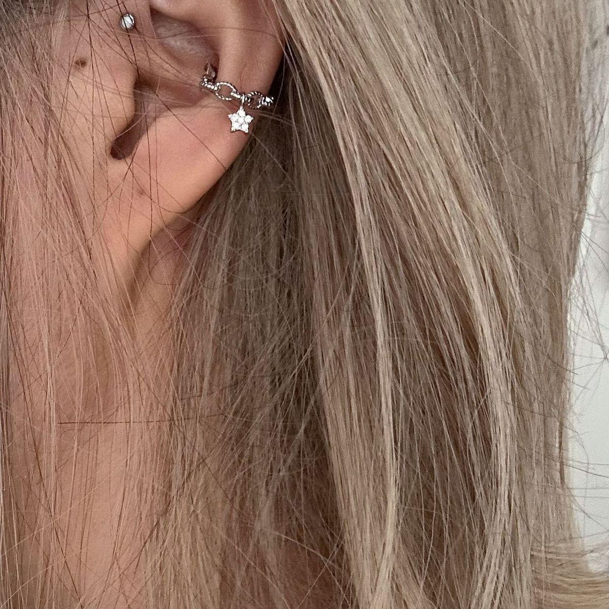 Star Ear Clip Unique Light Luxury High Earrings