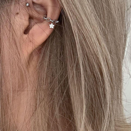 Star Ear Clip Unique Light Luxury High Earrings