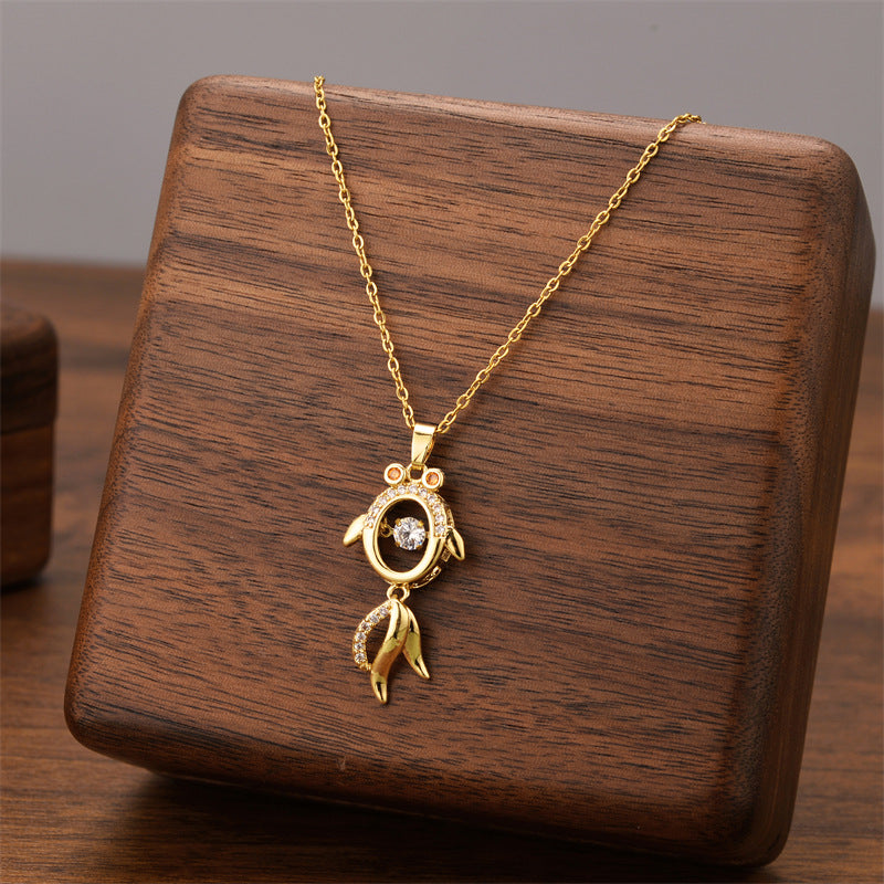 Titanium Steel Female Niche Simple Temperament Clavicle Pendants