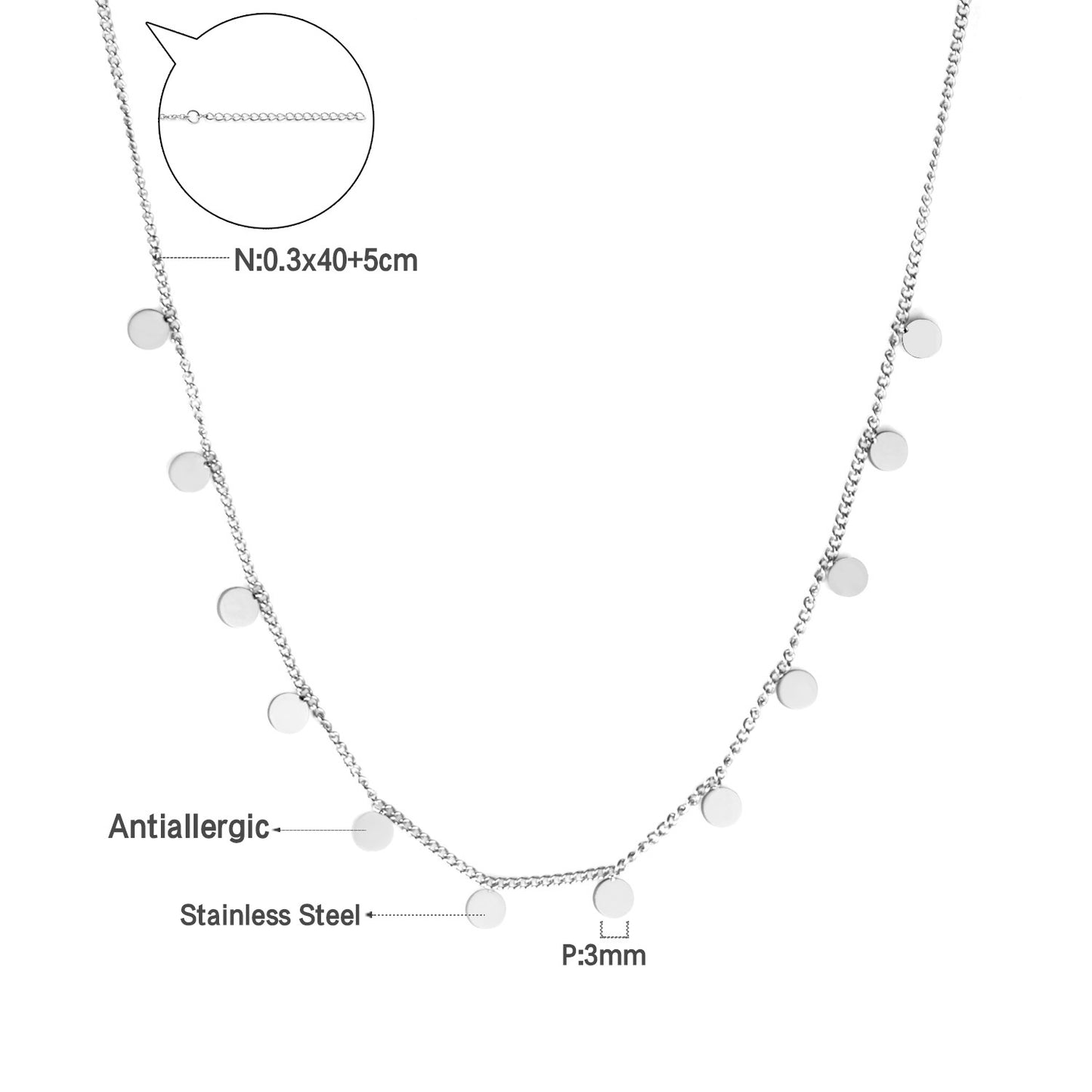 Niche High-grade Simple Temperamental Geometric Electroplated Stainless Necklaces