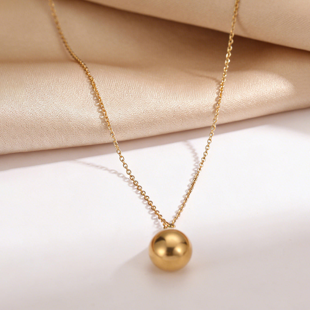 Women's Water Drops Titanium Steel Stainless Gold Bean Pendants