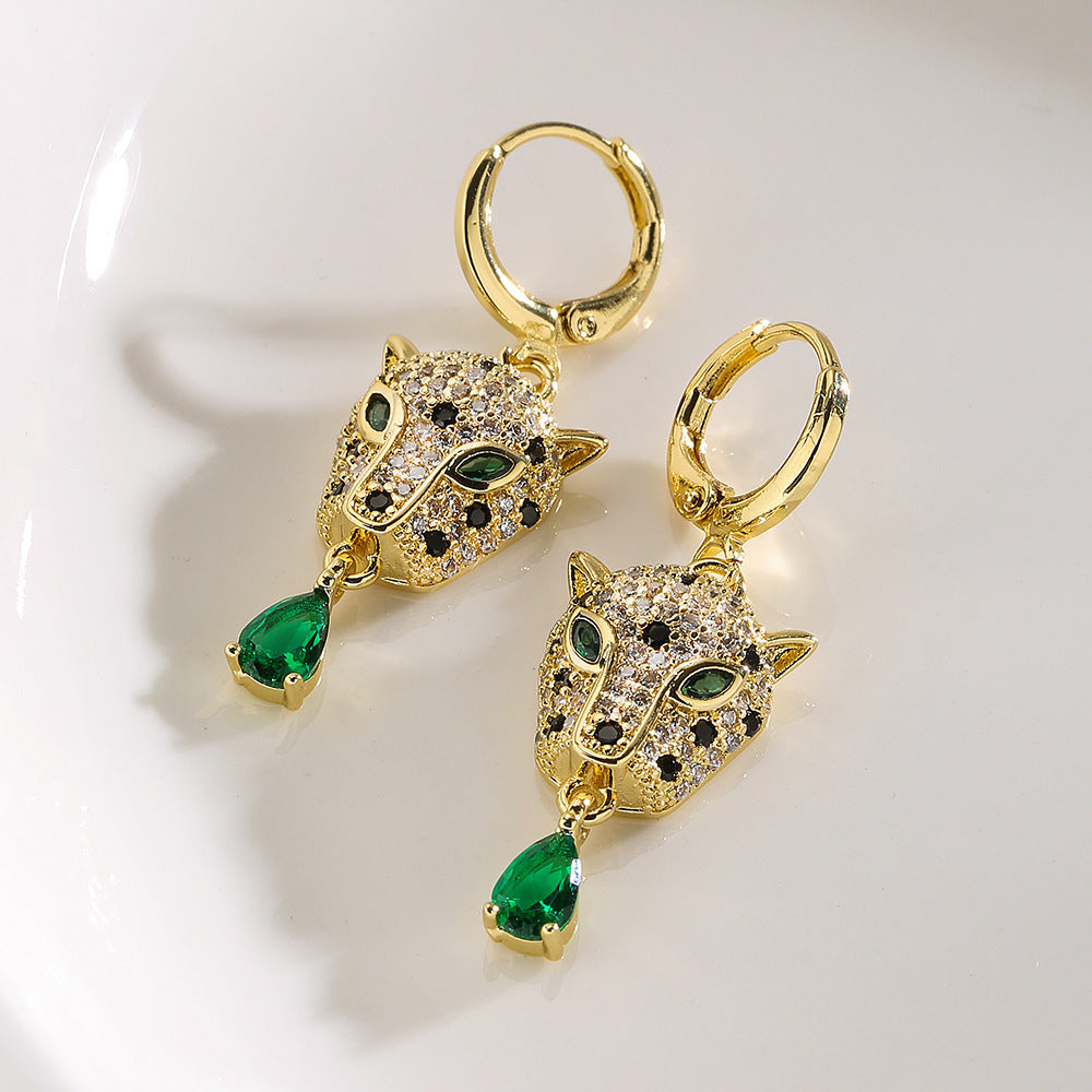 Women's Leopard Special Interest Light Luxury Gold Earrings
