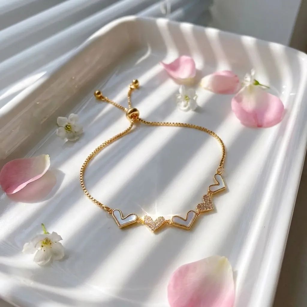 Korean Style Light Luxury Heart Female Bracelet