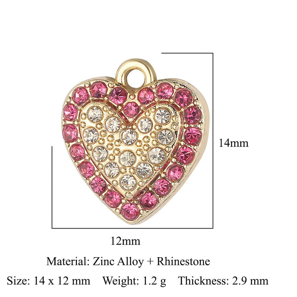 Lock Love Beat Alloy Flower Rose Pendants