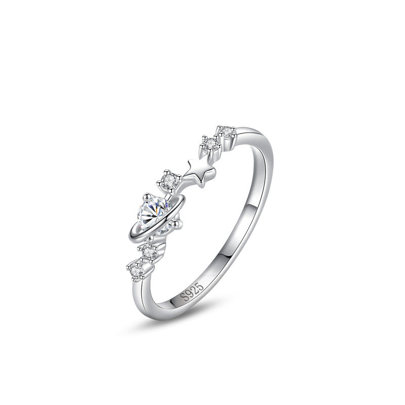 Fresh Earth Micro Inlaid Open Index Rings