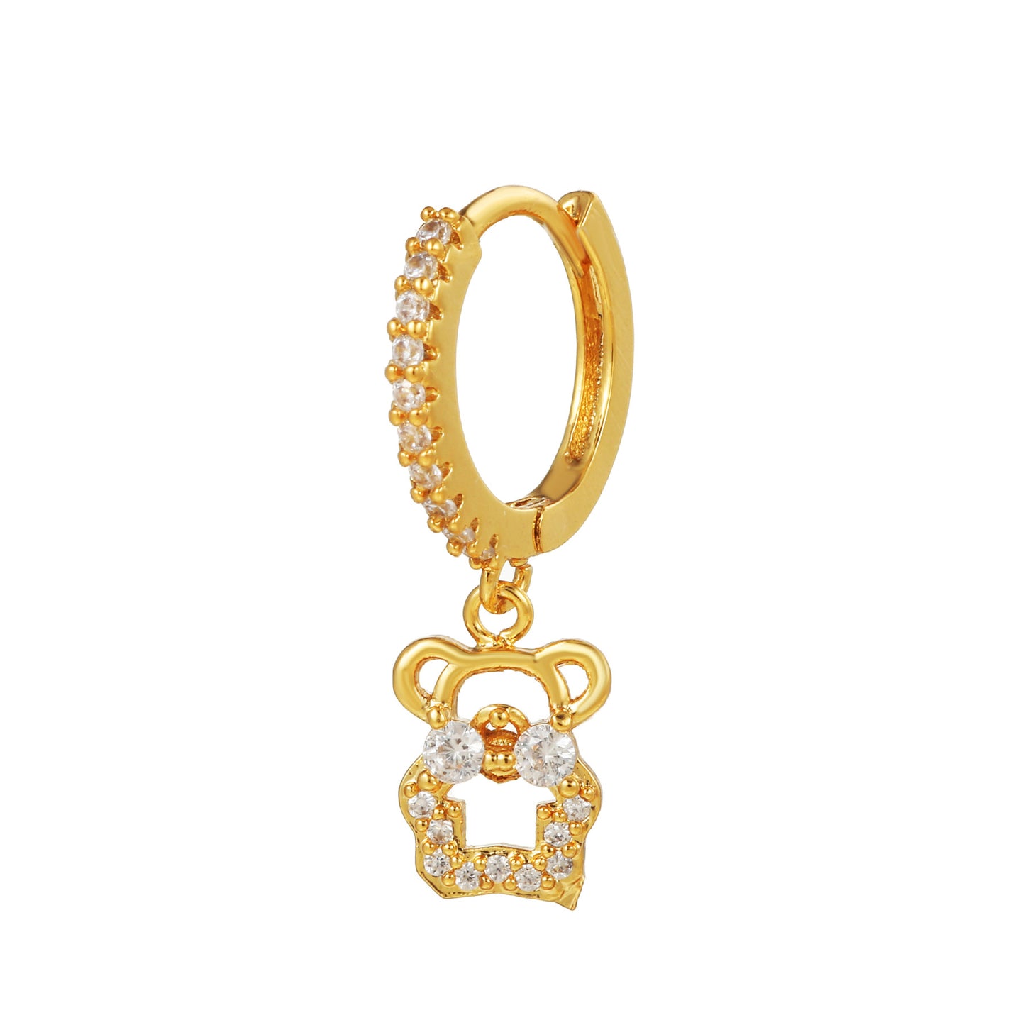 Micro Inlaid Zircon Personalized Love Heart-shaped Design Cold Ear Buckle