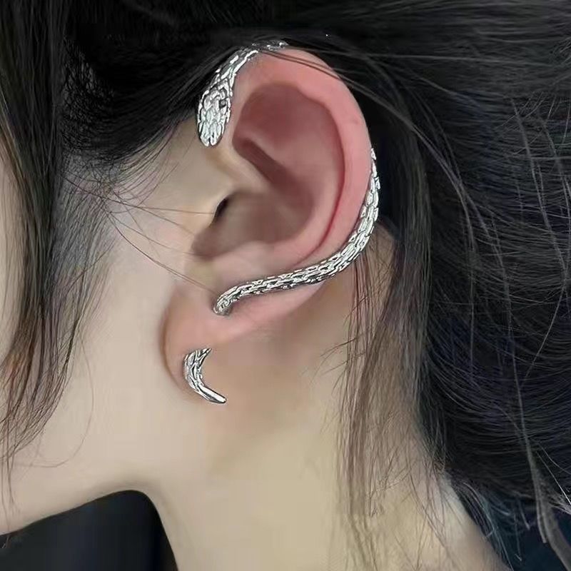 Winding Snake High Profile Retro Punk Stud Earrings