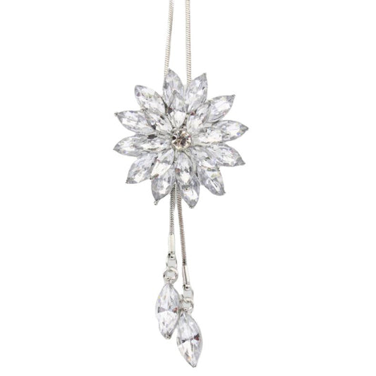 Versatile Lotus Double Layer Crystal Flowers Necklaces