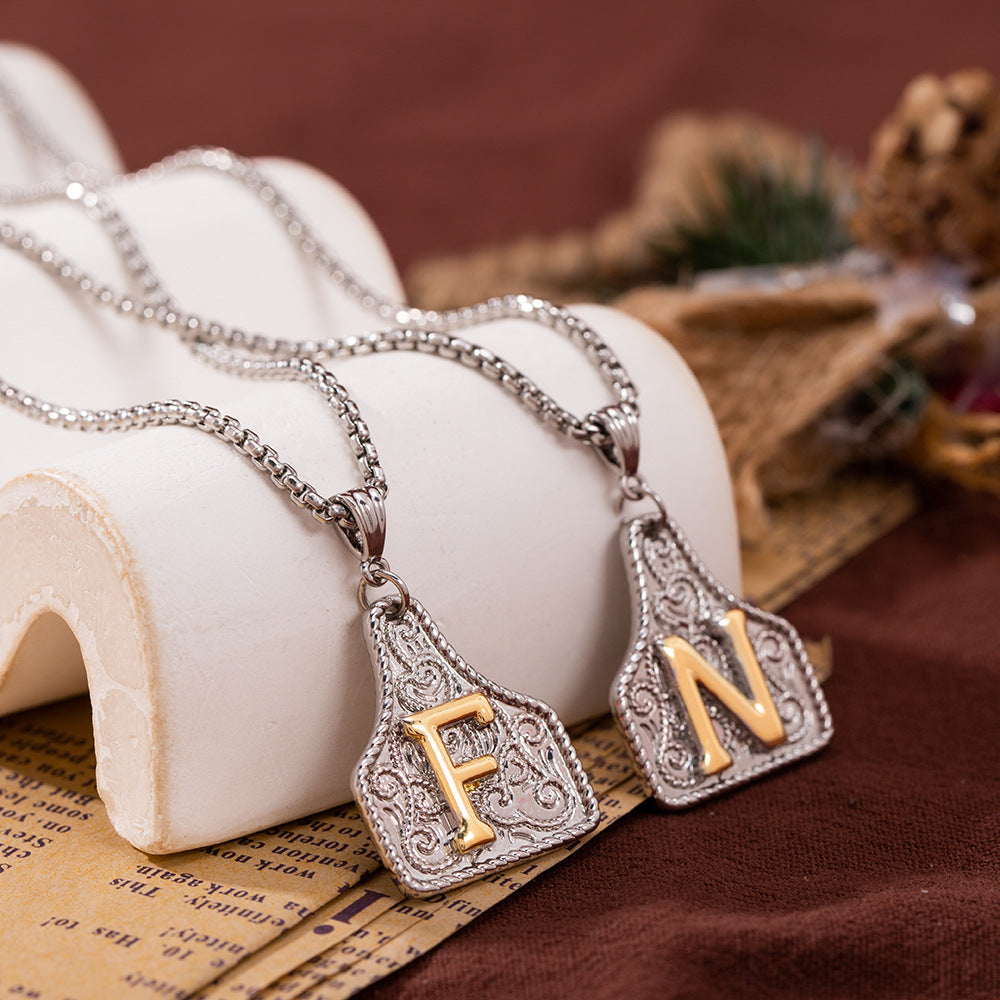 Women's Fashion English Letters Electroplated Copper For Design Personalized Clavicle Necklace