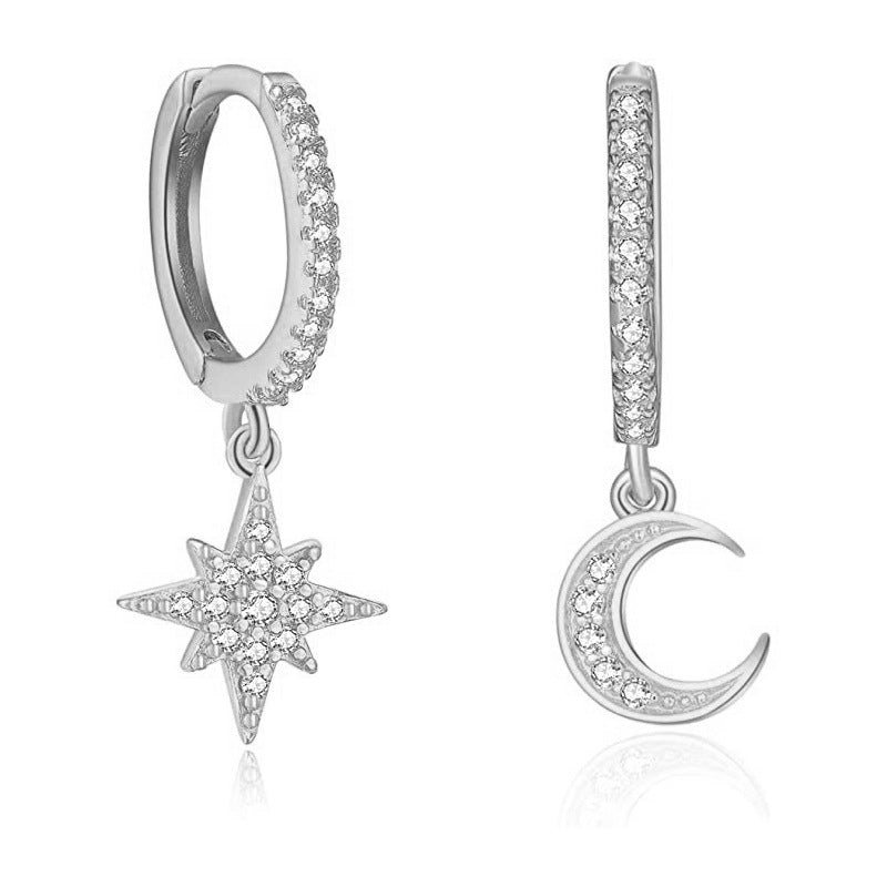 Women's & Men's Popular Zircon Cross Butterfly Star Moon Hip Ear Buckle