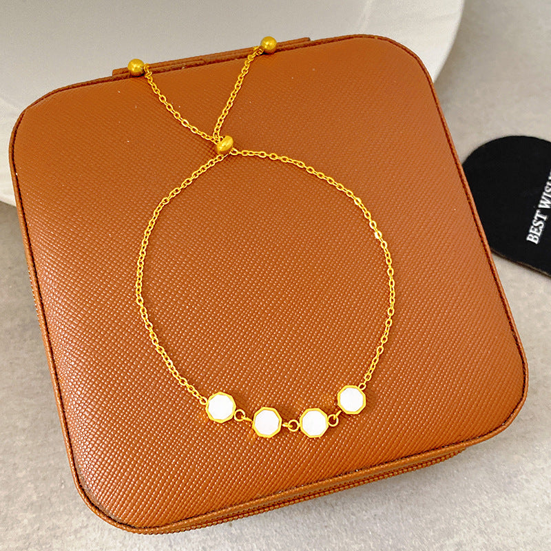 Light Luxury Micro Inlaid Zircon Woven Wire Mesh Fashion Temperament Bracelet