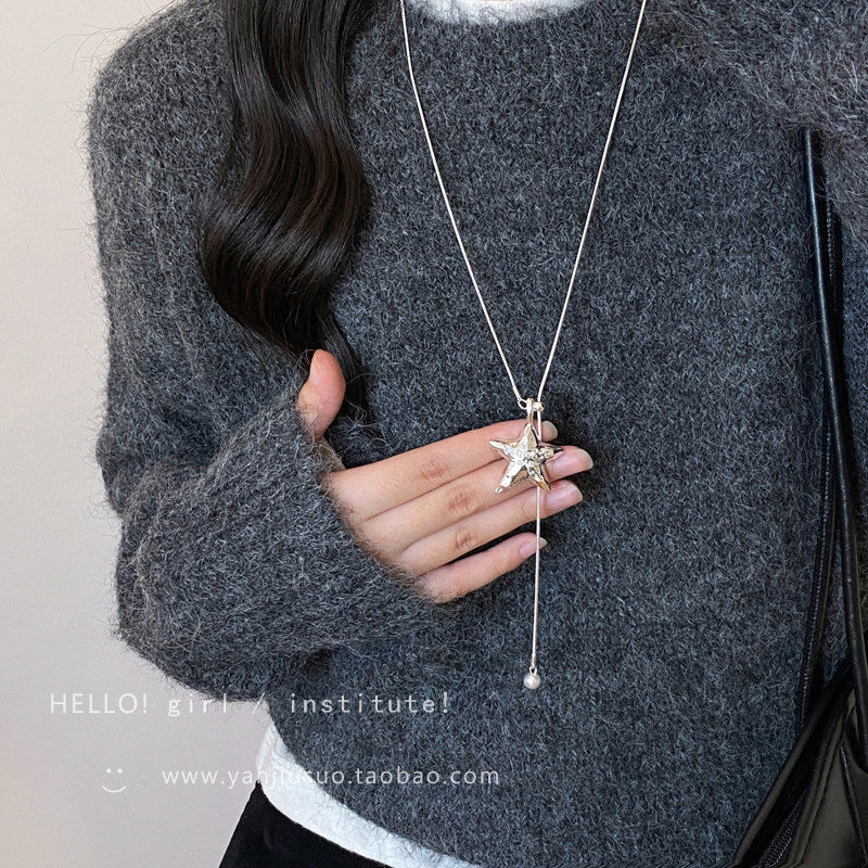 Women's Flower For Light Luxury Minority Design Vintage Sweater Chain Everyday Necklace