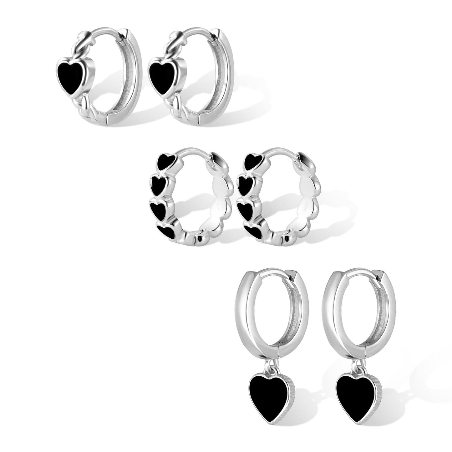 Light Extravagant Love Heart Geometric Heart-shaped Cold Irregular Valentine's Earrings