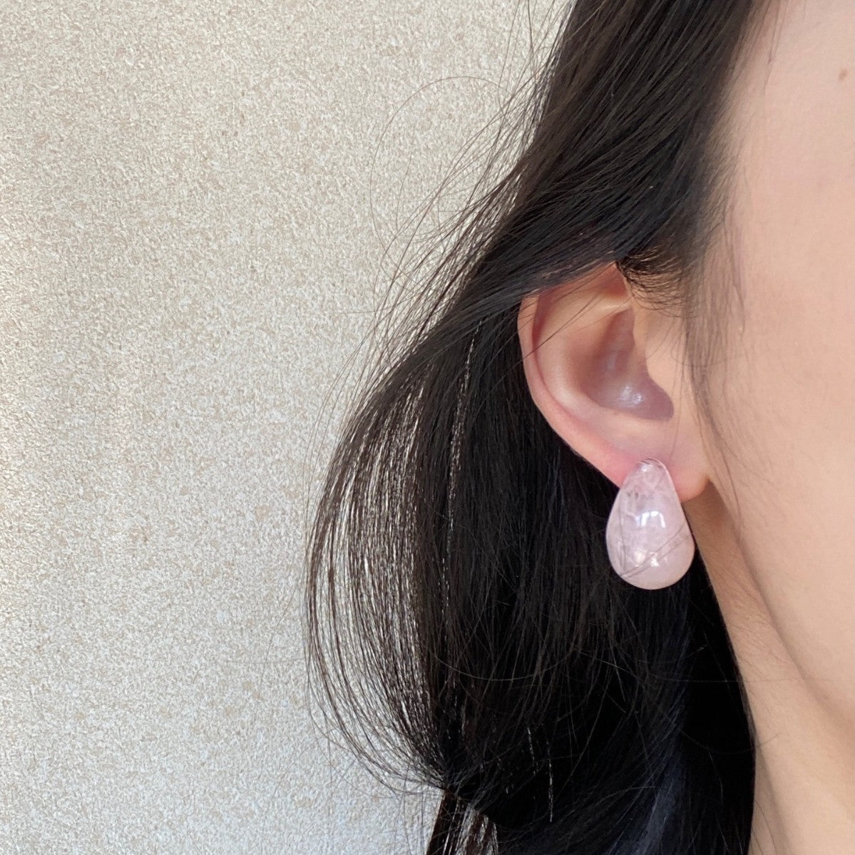 Colorful Fresh Jelly Ear Square Round Face Holiday Stud Earrings