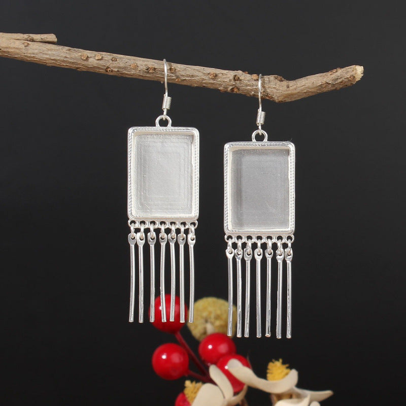 Ethnic Minority Style Handmade Miao Sier Earrings