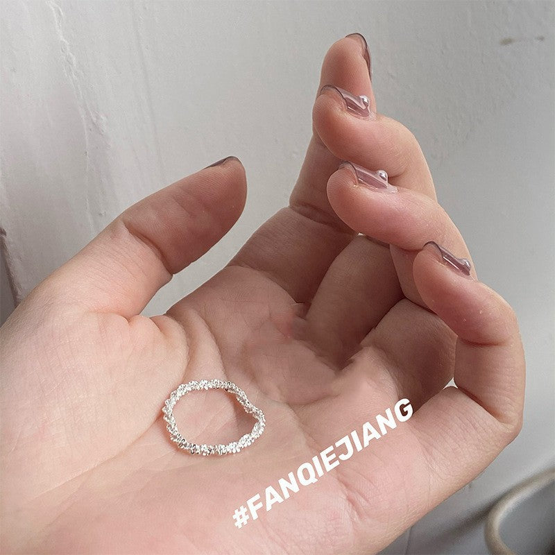 Women's Fairy Handmade Beaded Pearl High-grade French Style Index Finger Entry Ring