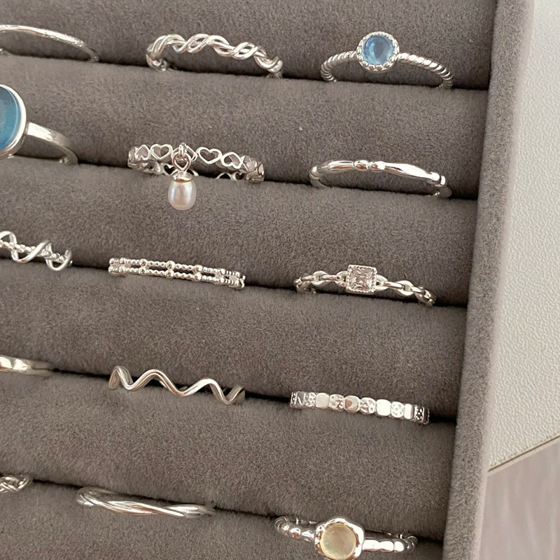 Summer Daily Single Wear Twin Sterling Sier Female Rings