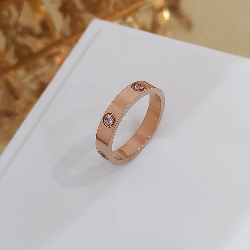 Style Classic Titanium Steel Female Fashion Personality Rings