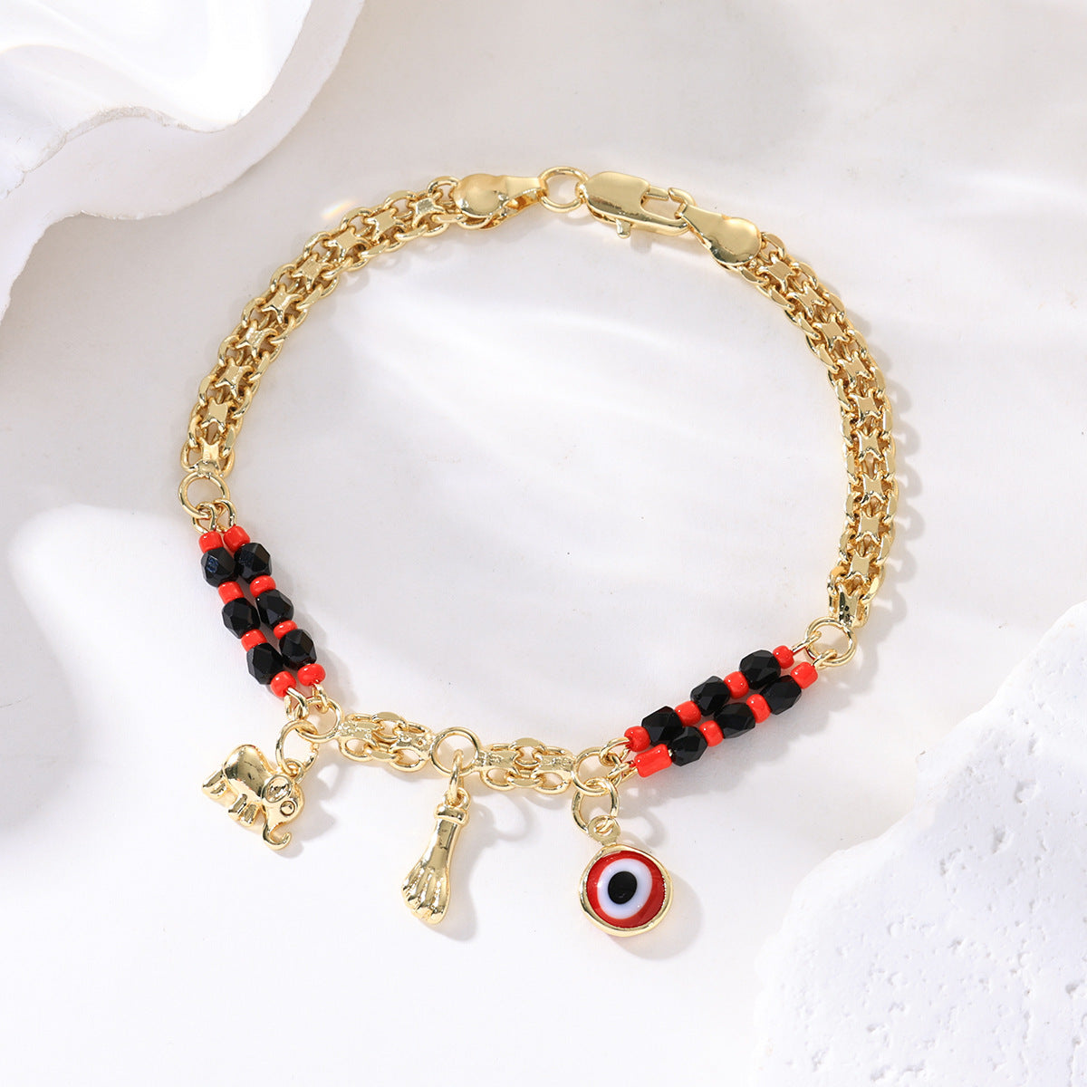 Bohemian Devil's Eye Elephant Female Cartoon Fun Vacation Bracelets