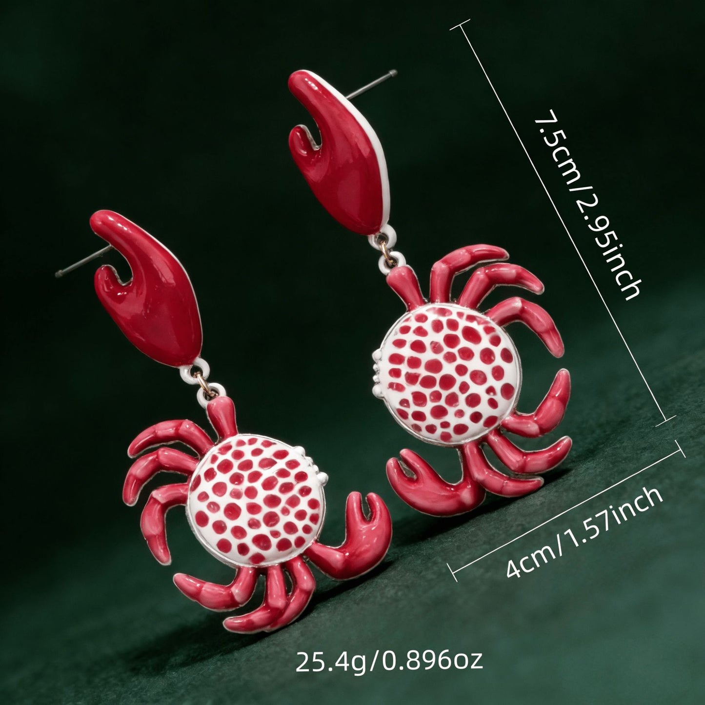 Personalized Crab Cute Light Luxury Minority Beach Earrings