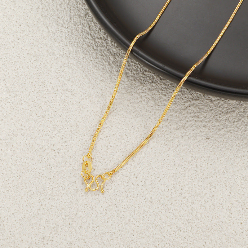 Full Body Titanium Steel Elegant Buckle Necklaces