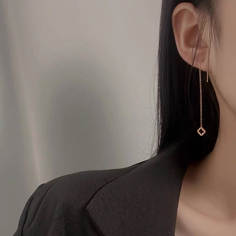 Women's Grass Fashion Long Fringe High-grade Light Luxury Ear Line