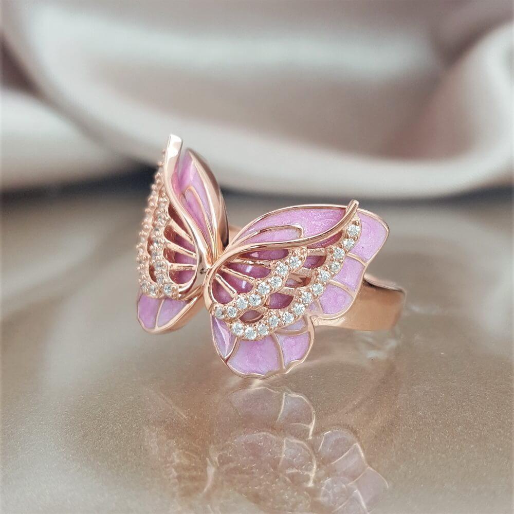Women's Butterfly Dripping Oil Creative Fashion Ornament Rings