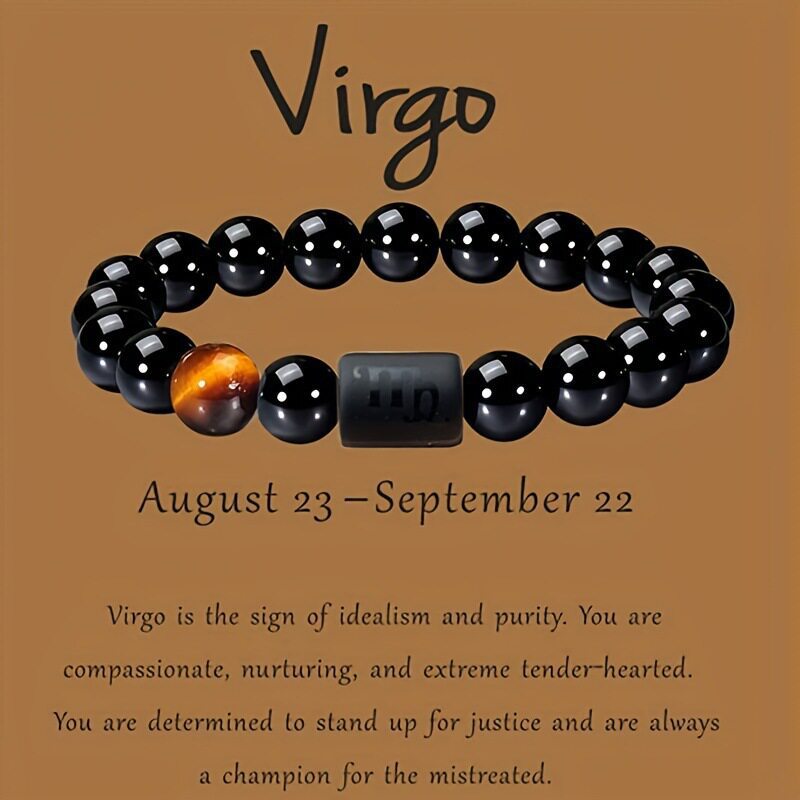Xi Twee Constellation Elastic Tigereye Agate Bracelet