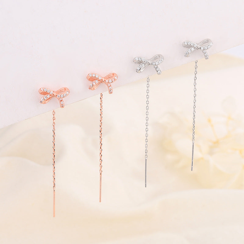 Women's Unique Bow Long Fringe Exquisite Trendy Rings