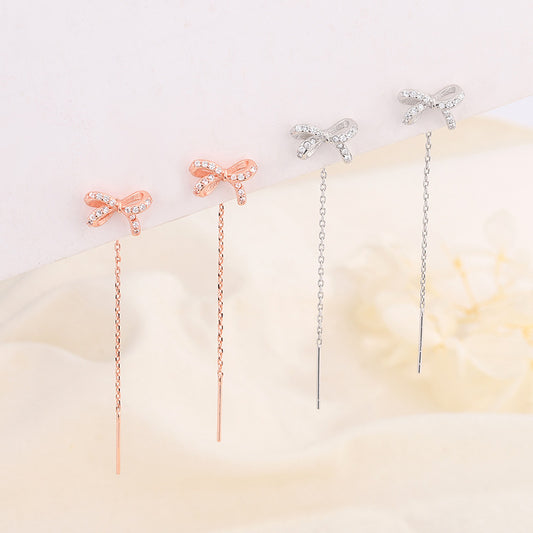 Women's Unique Bow Long Fringe Exquisite Trendy Rings