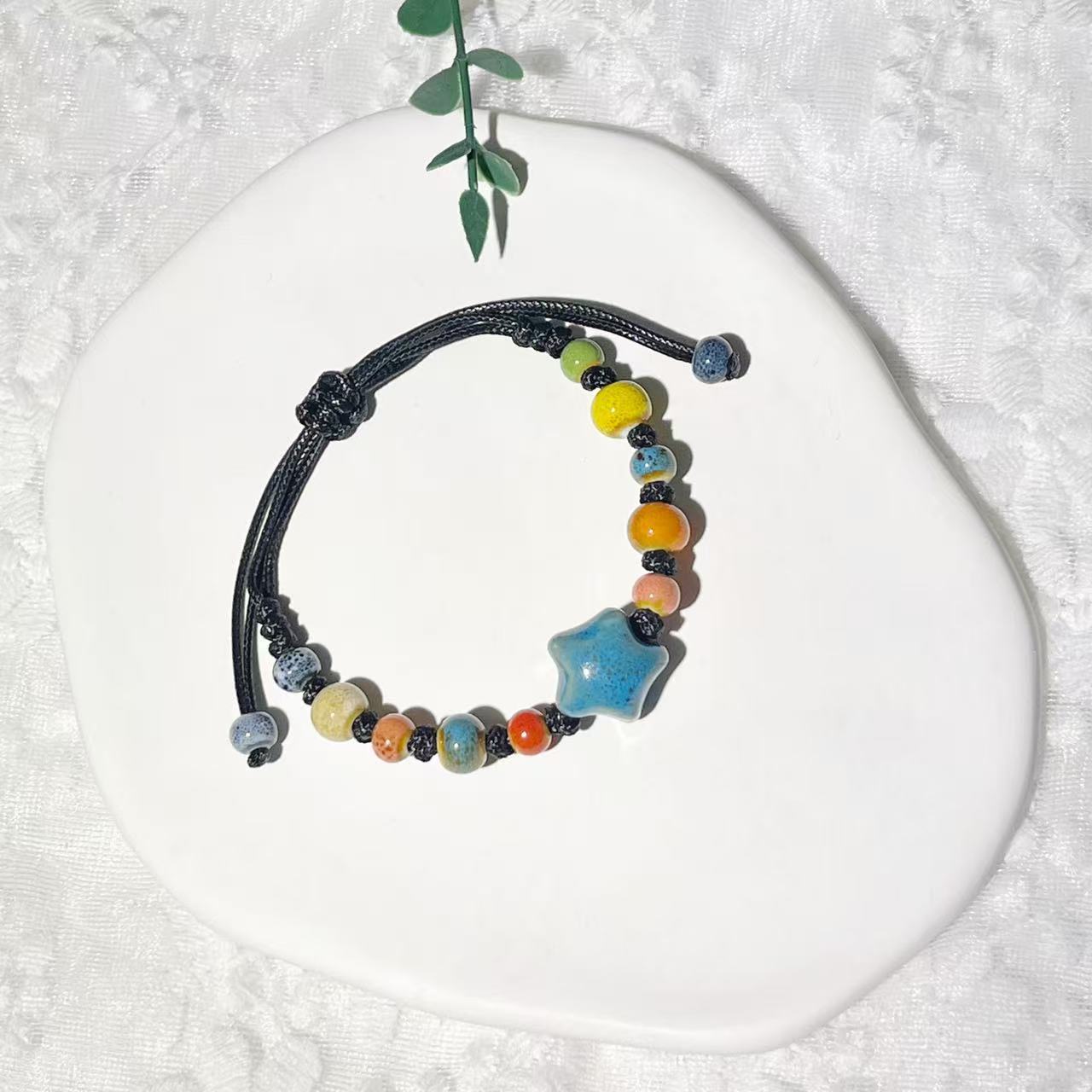 Ceramic Hand-knitted Rope Girlfriends Gift Travel Commemorative Bracelet