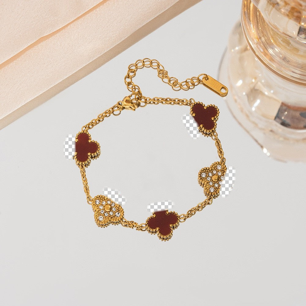 Diamond Clover Light Luxury High-grade Female Niche Simple Bracelet