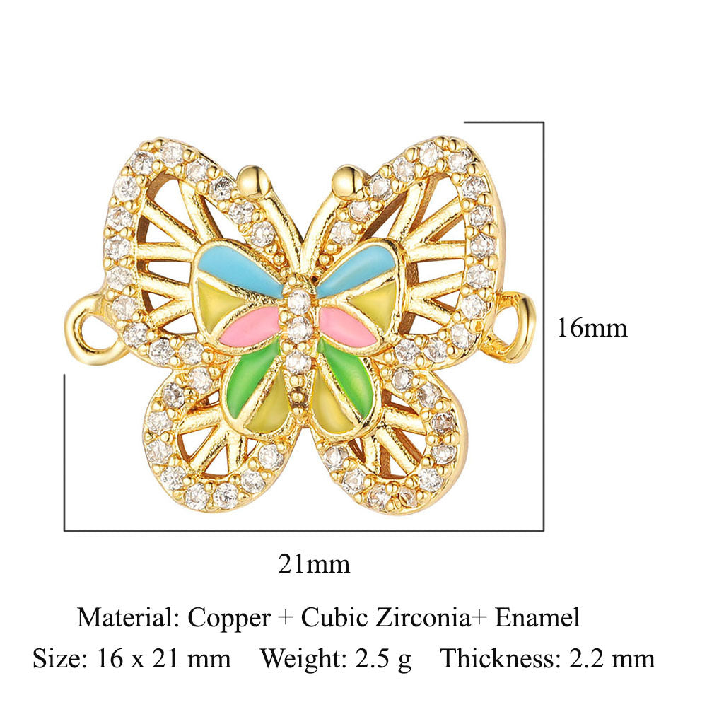 Copper Zircon Ornament Accessories Love Crown Pendants