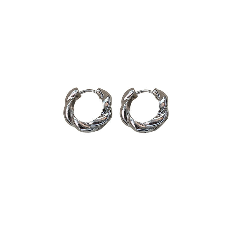 Rope Hoop Female Light Luxury Minority Design Earrings