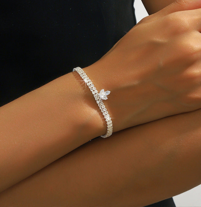 Claw Chain Geometric Full Diamond Rhinestone Simple Bracelets