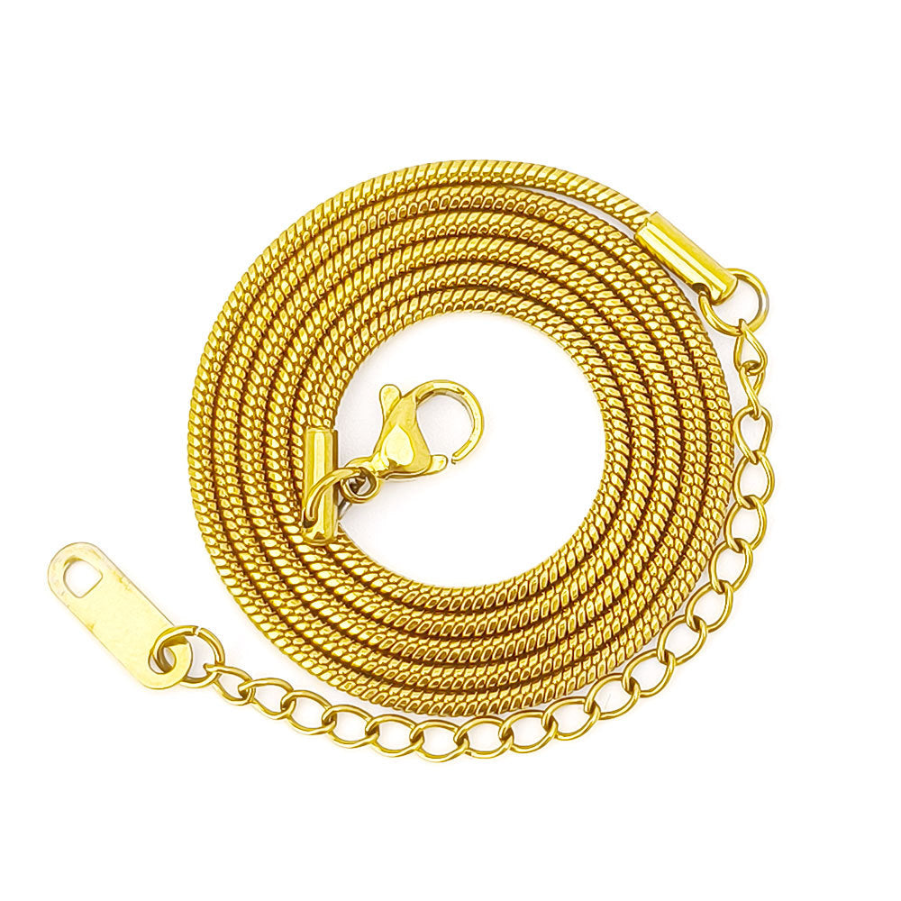 Stainless Steel Titanium Round Snake Female Summer Necklace