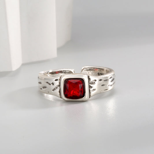 Women's & Men's Fashion Personality Trend Simple Ruby Ring