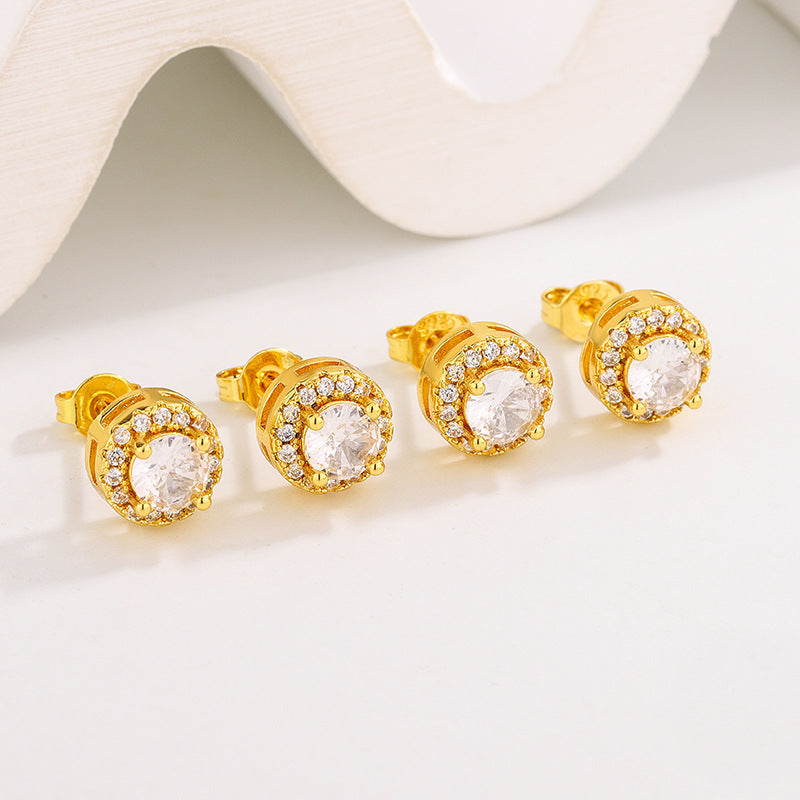 Streaming On Simulation Moissanite Ear Eight Hearts Arrows Earrings