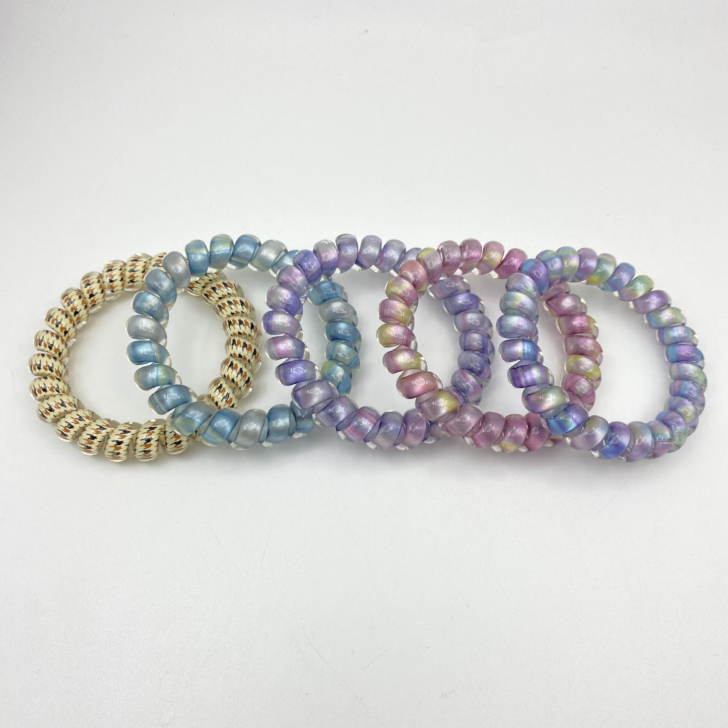 Of Aurora Telephone Line Seamless Hair Tie Rope Elastic Personality Bracelet