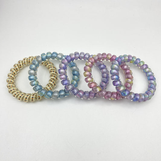 Of Aurora Telephone Line Seamless Hair Tie Rope Elastic Personality Bracelet