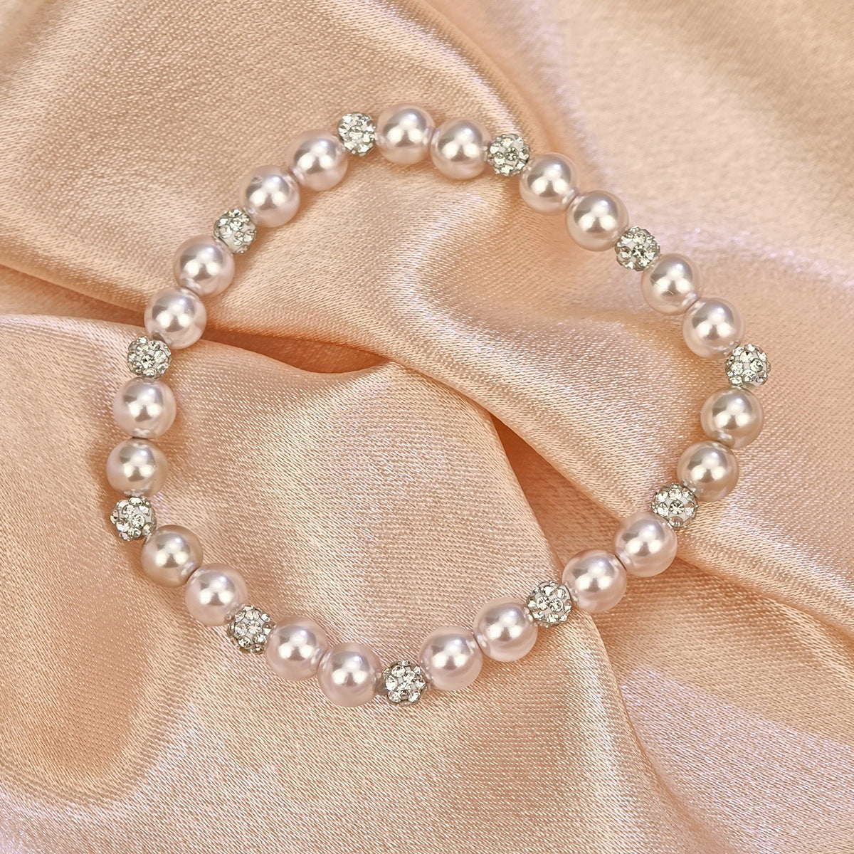 Women's High-grade Crystal Pearl Exquisite Wrist Decoration Gift Bracelet