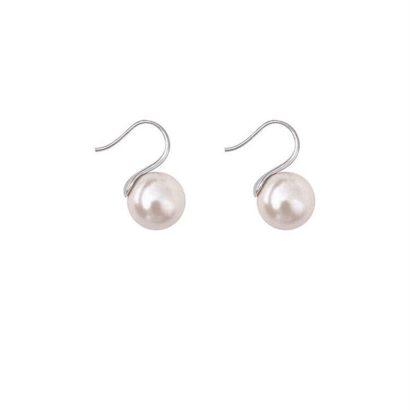 Women's Gentle Pearl Ear Hook Retro Temperamental Earrings