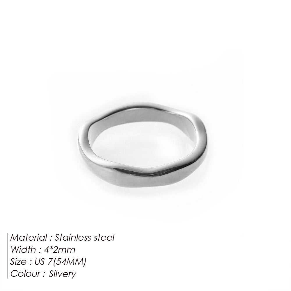 Stainless Steel Female Minority High Sense Rings