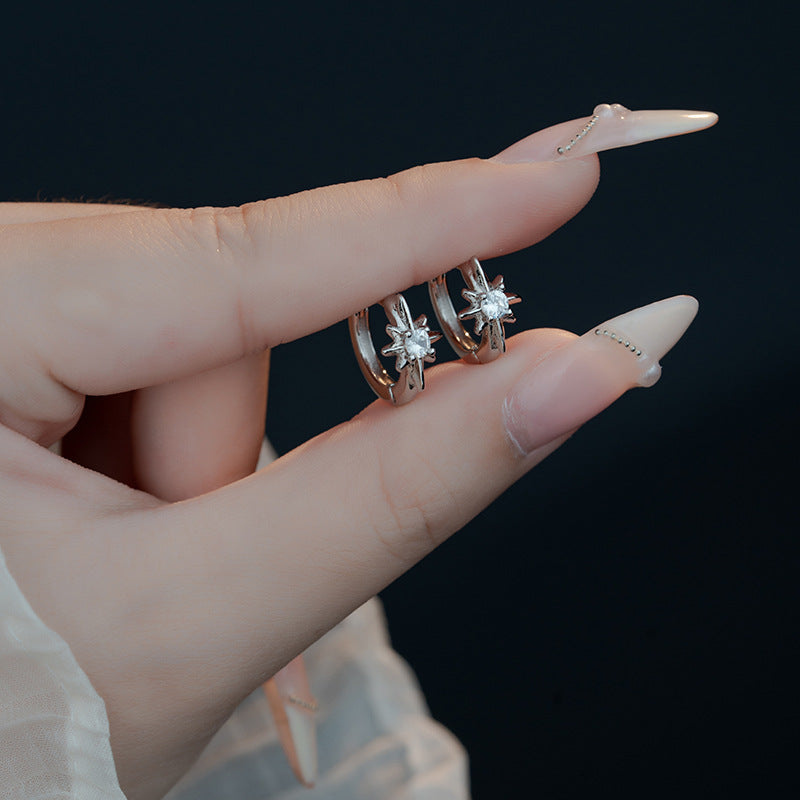 Korean Style Eight Awn Star Clip Temperament Entry Lux Unique Ear Buckle